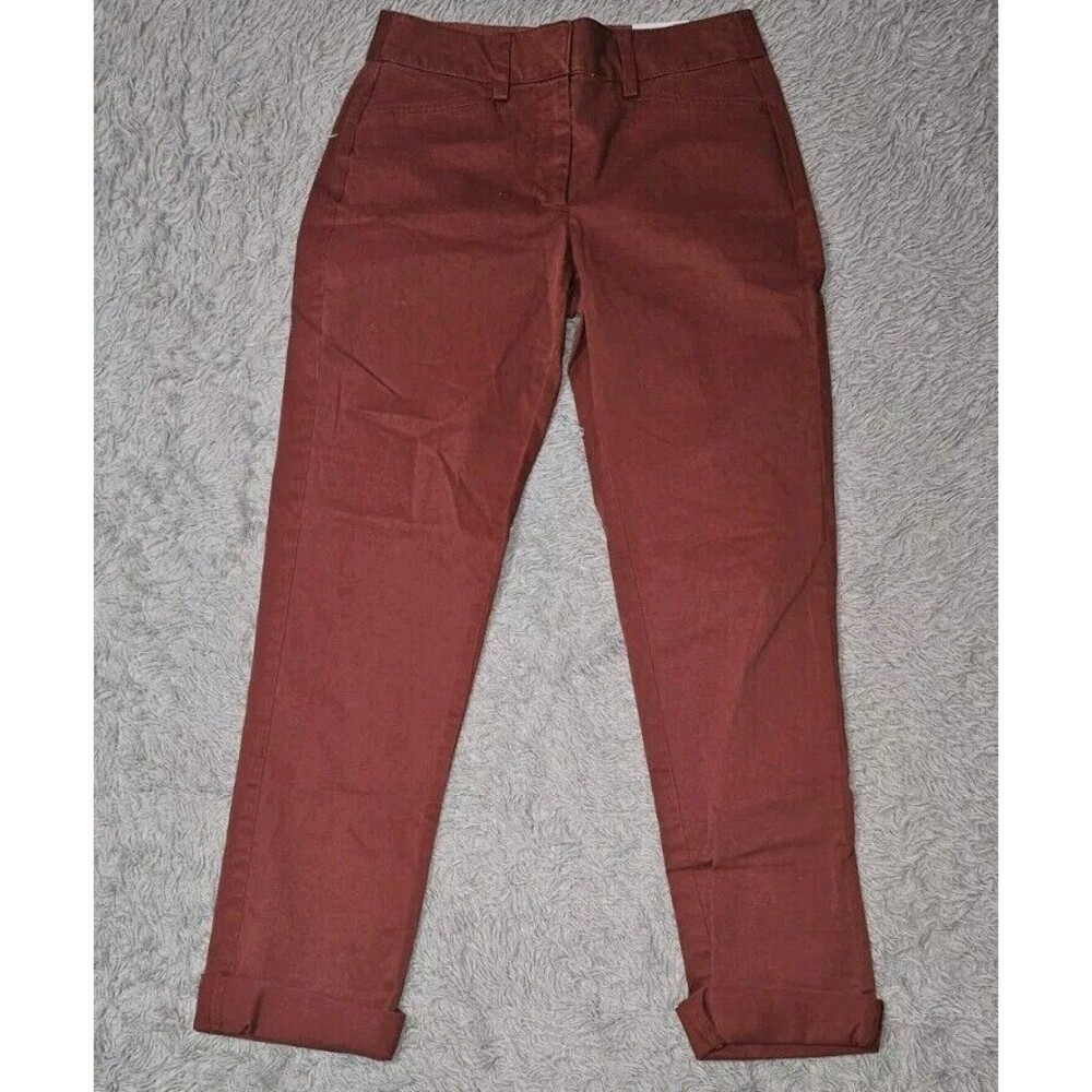 Lands End Burnt Orange Straight Leg Fit Size 2 Chino New Business Casual Work